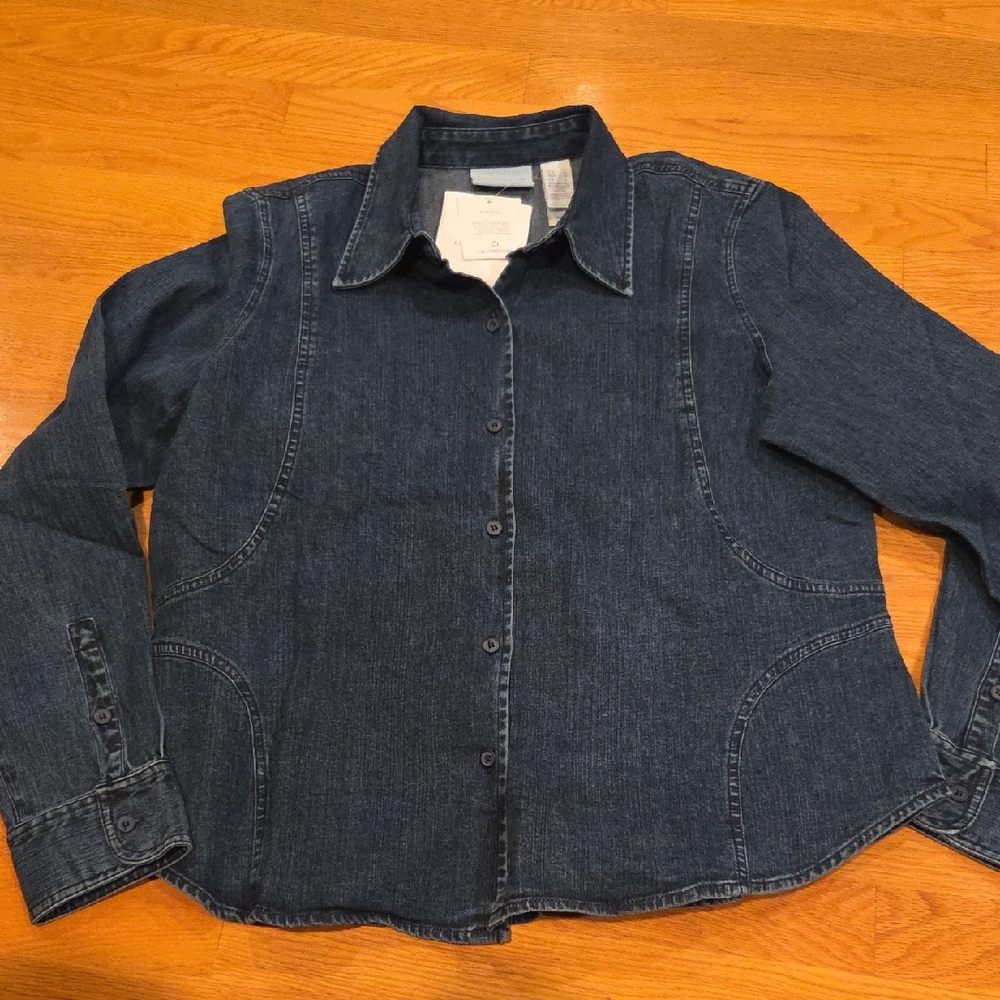 Liz Claiborne Indigo Stretch Shirt